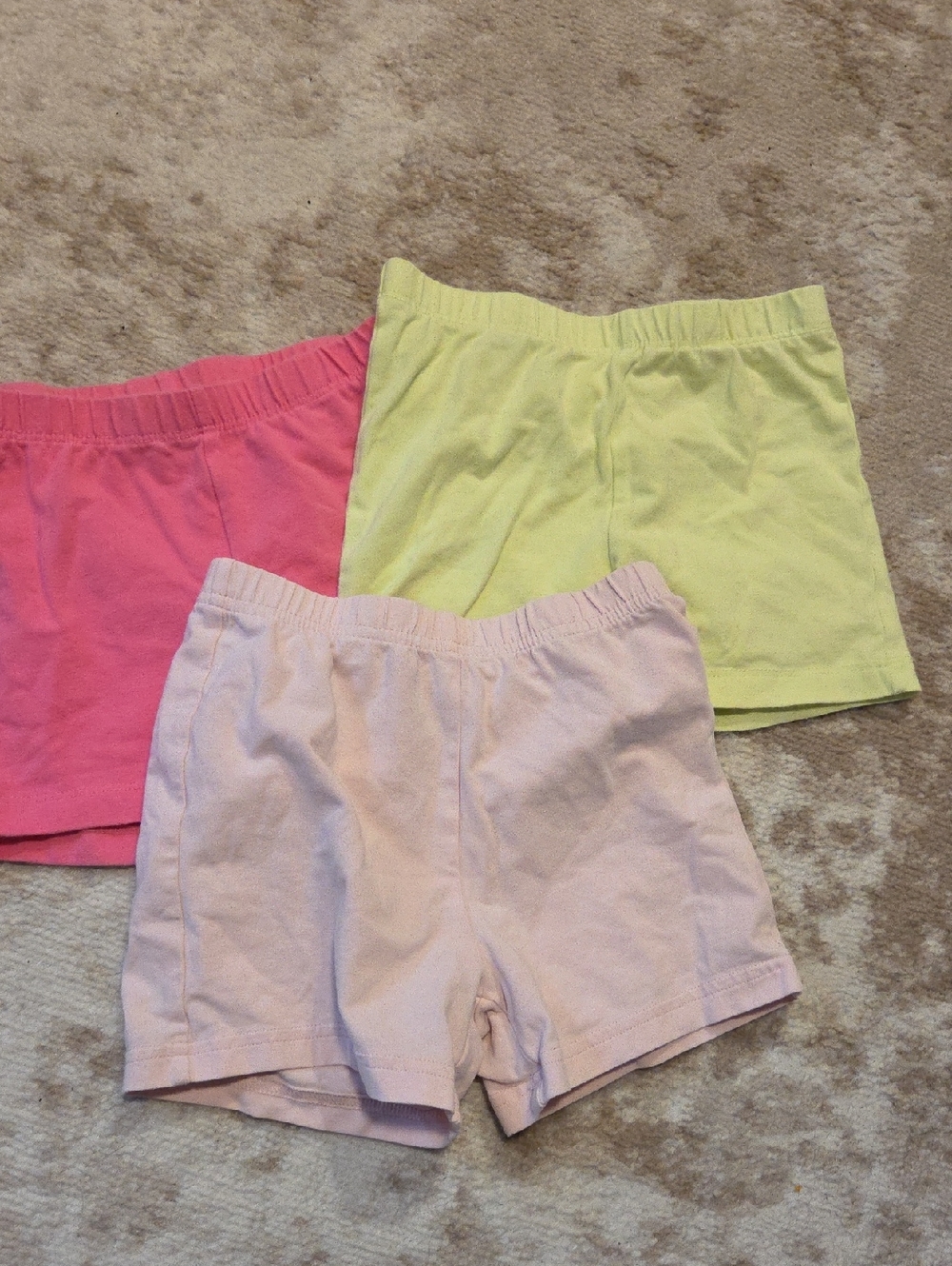 Childrens Place 3-Pack Cartwheel Shorts in Pink, Yellow & Light Pink